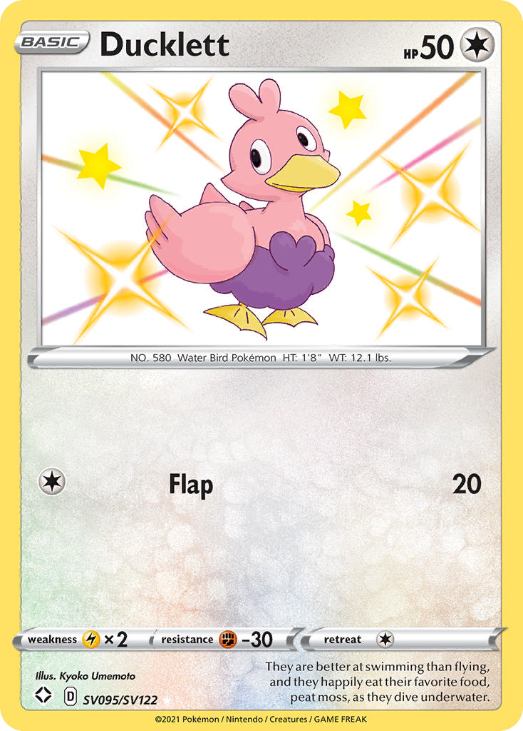 Ducklett SV095/SV122 Shining Fates Shiny Vault