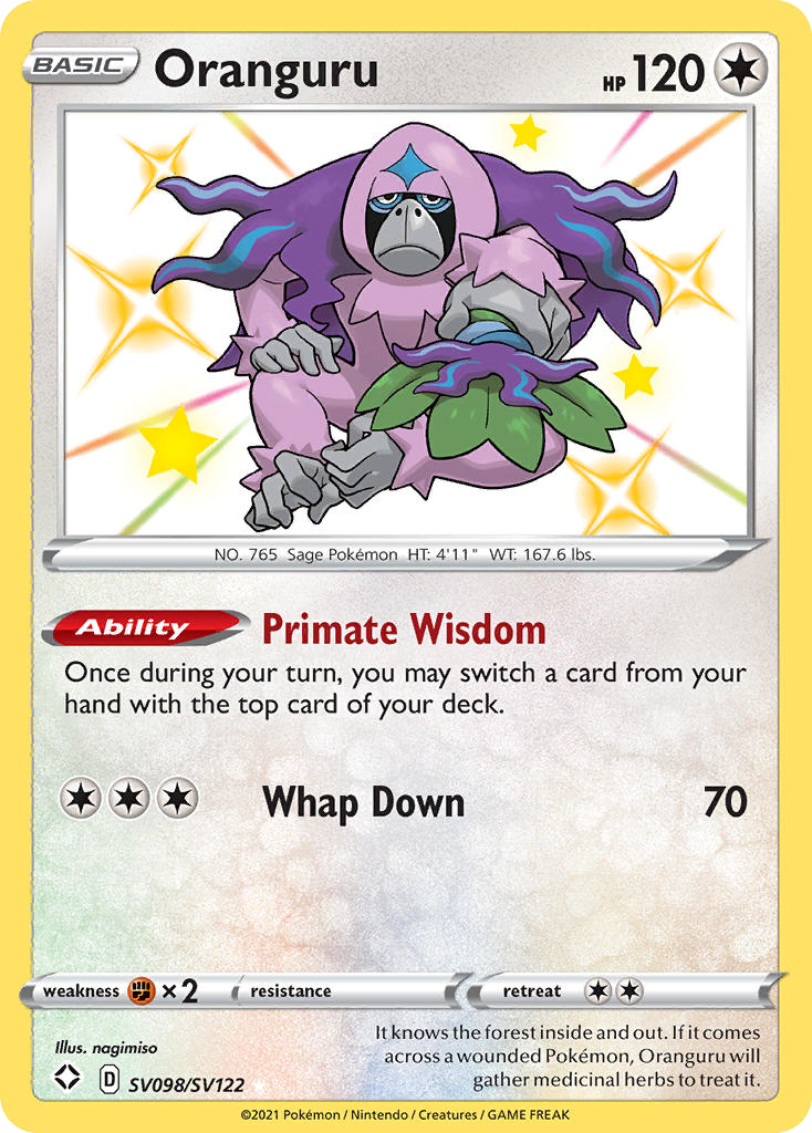 Oranguru SV098/SV122 Shining Fates Shiny Vault