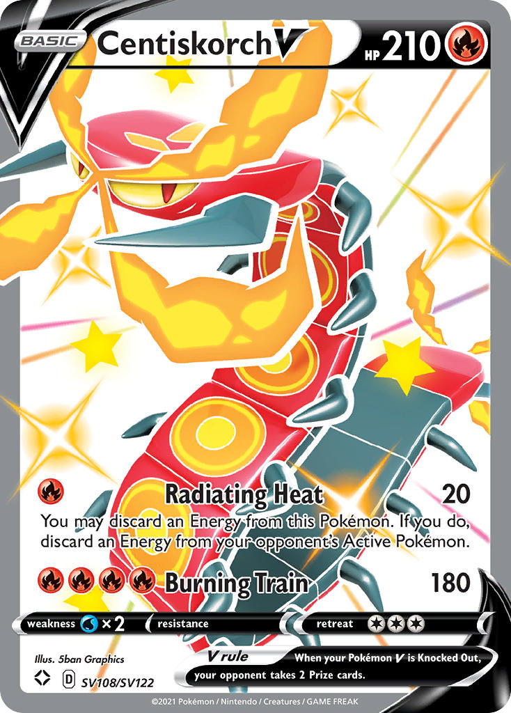 Centiskorch V SV108/SV122 Shining Fates Shiny Vault