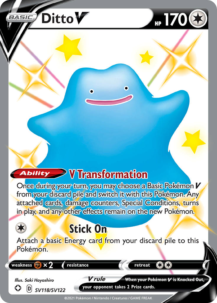 Ditto V SV118/SV122 Shining Fates Shiny Vault