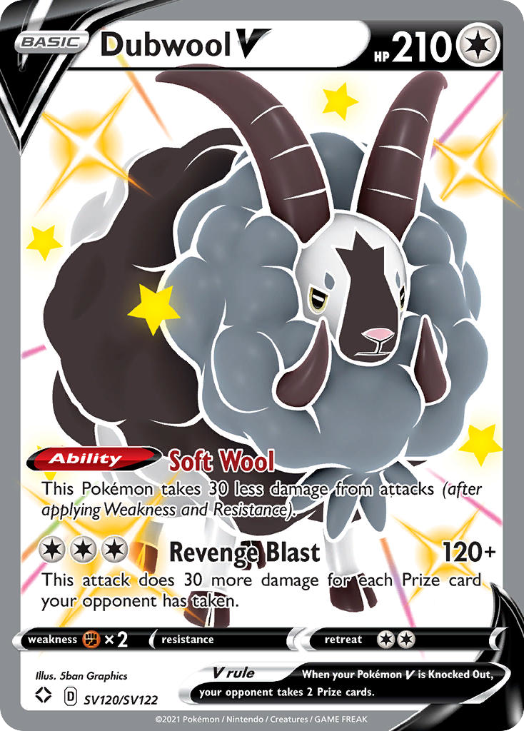 Dubwool V SV120/SV122 Shining Fates Shiny Vault