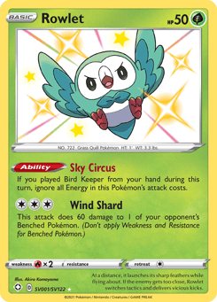 Rowlet SV001/SV122 Shining Fates Shiny Vault