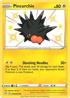 Pincurchin SV043/SV122 Shining Fates Shiny Vault