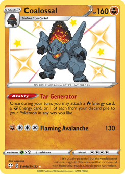 Coalossal SV069/SV122 Shining Fates Shiny Vault
