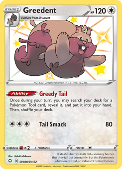 Greedent SV100/SV122 Shining Fates Shiny Vault