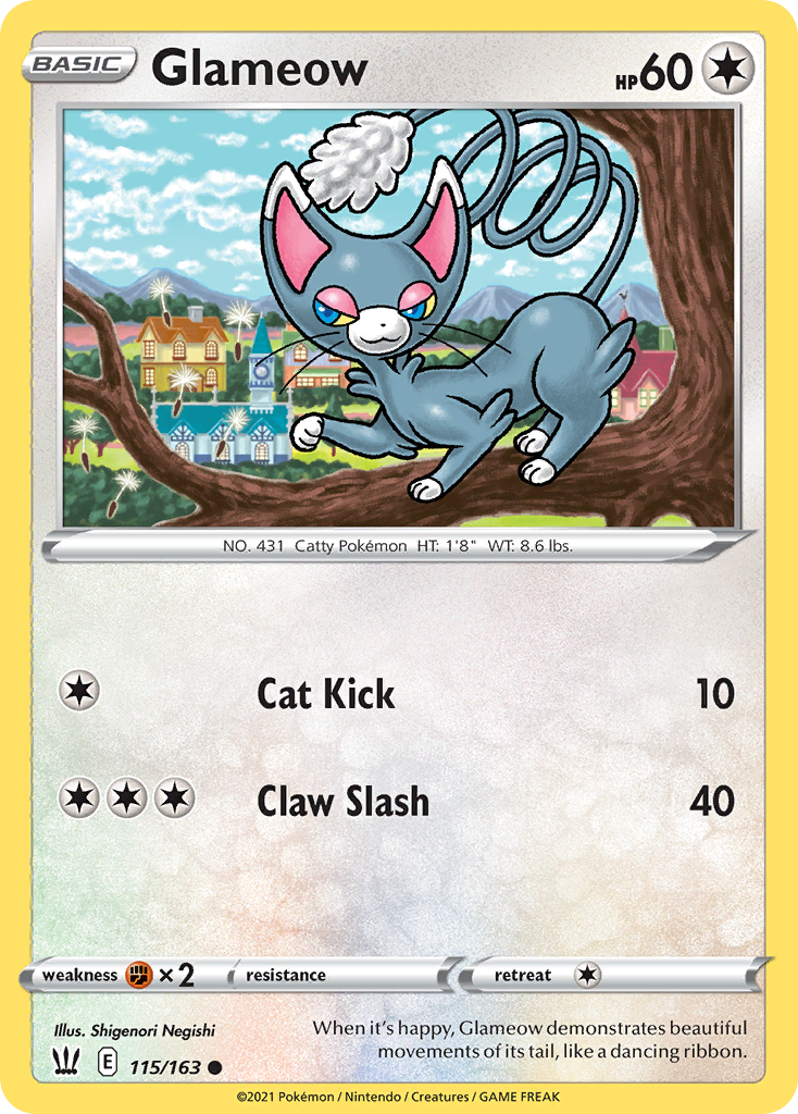 Glameow 115/163 Battle Styles