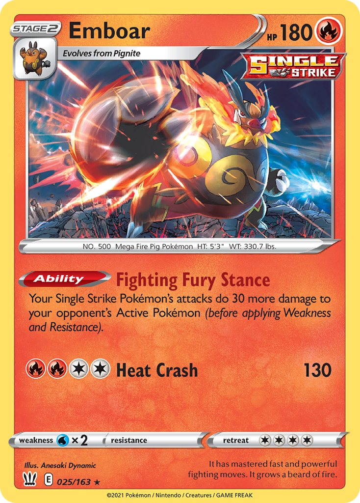 Emboar 025/163 Battle Styles
