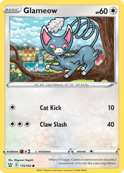 Glameow 115/163 Battle Styles