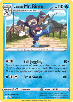 Galarian Mr. Rime 035/163 Battle Styles