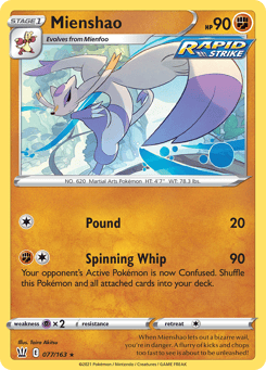 Mienshao 077/163 Battle Styles
