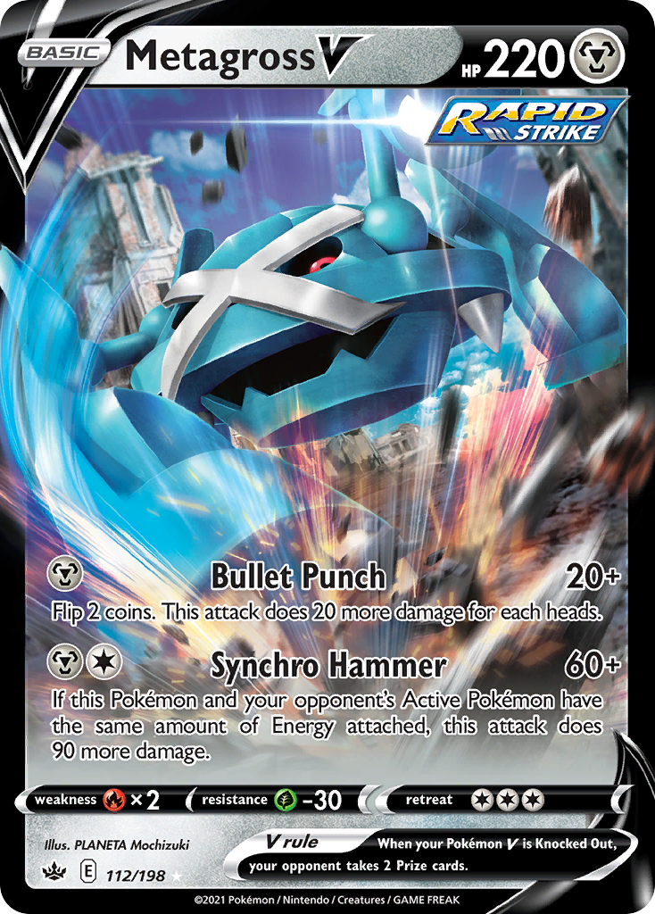 Metagross V 112/198 Chilling Reign