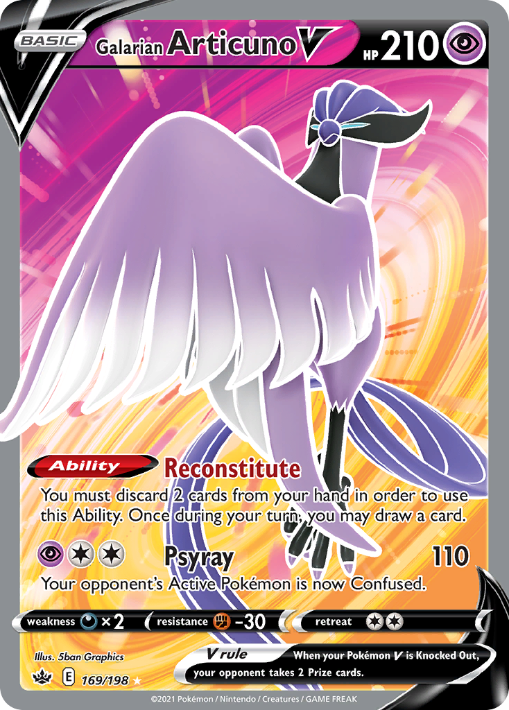 Galarian Articuno V 169/198 Chilling Reign