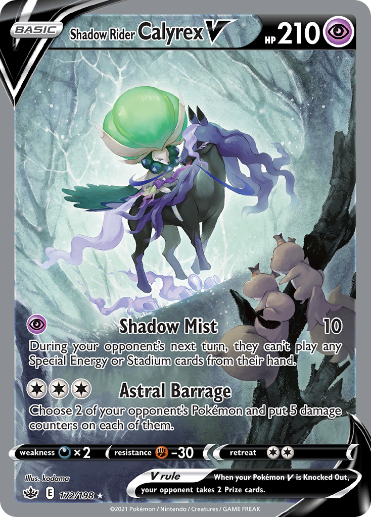 Shadow Rider Calyrex V 172/198 Chilling Reign