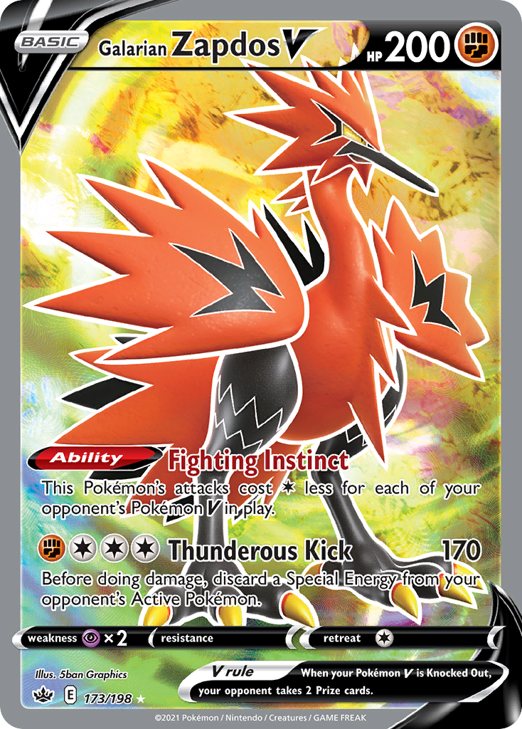 Galarian Zapdos V 173/198 Chilling Reign