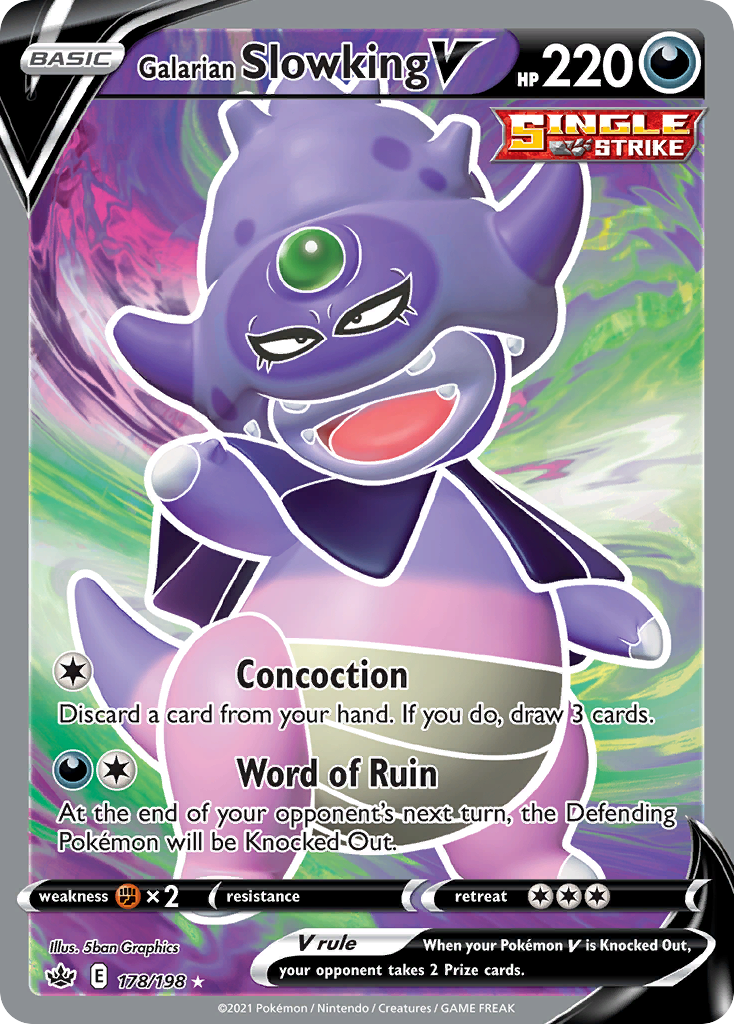 Galarian Slowking V 178/198 Chilling Reign