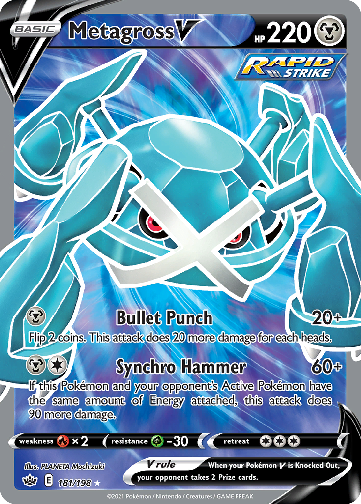 Metagross V 181/198 Chilling Reign