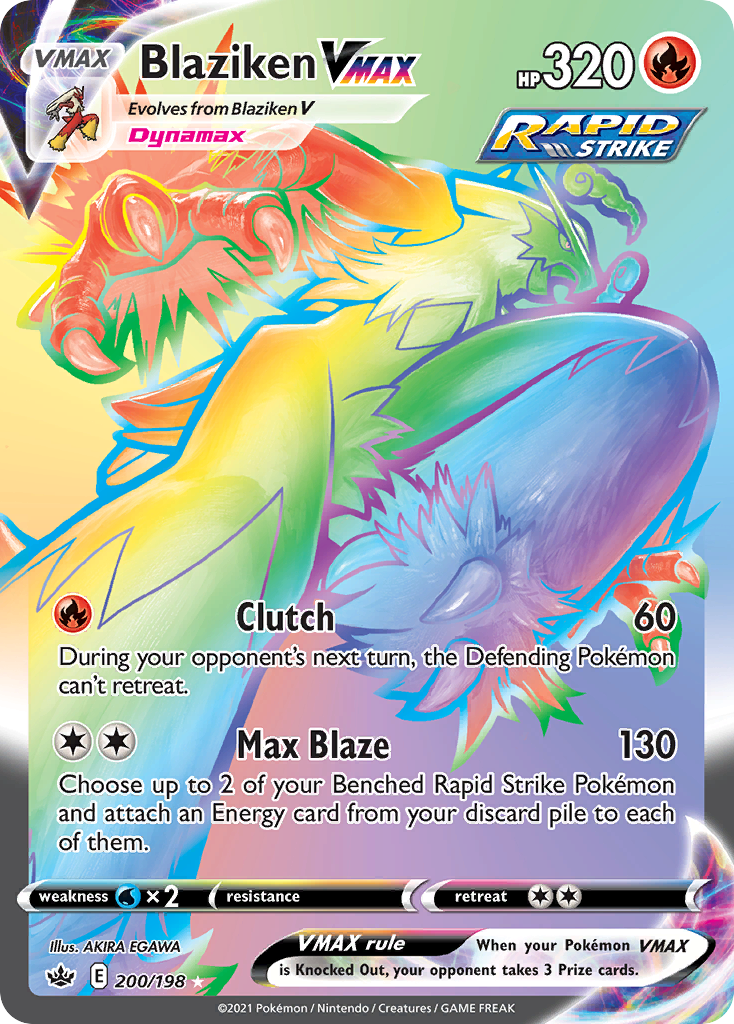 Blaziken VMAX 200/198 Chilling Reign
