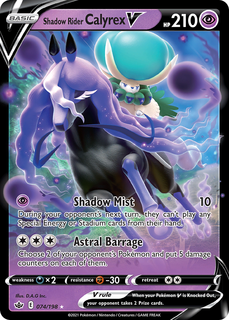 Shadow Rider Calyrex V 074/198 Chilling Reign