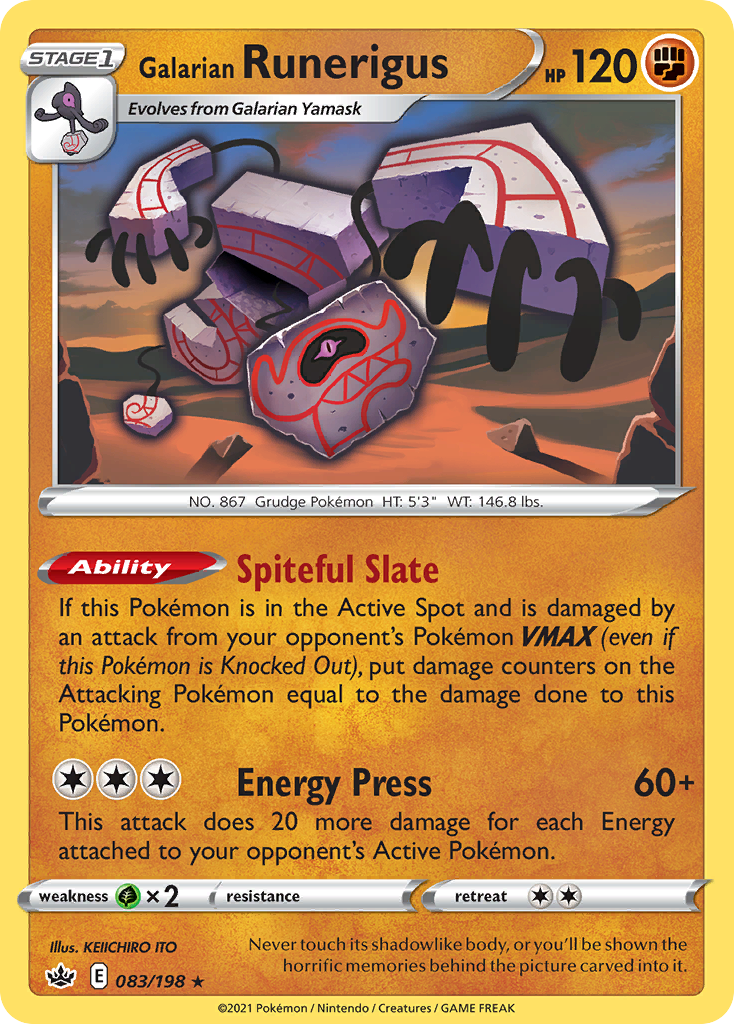 Galarian Runerigus 083/198 Chilling Reign