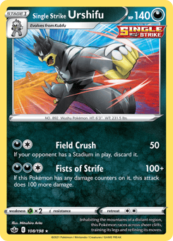Single Strike Urshifu 108/198 Chilling Reign
