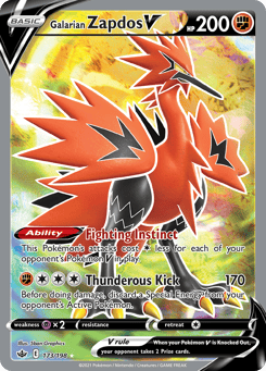 Galarian Zapdos V 173/198 Chilling Reign