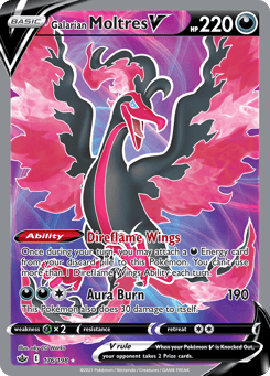Galarian Moltres V 176/198 Chilling Reign