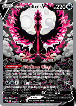 Galarian Moltres V 177/198 Chilling Reign