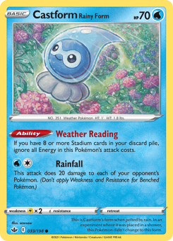 Castform Rainy Form 033/198 Chilling Reign