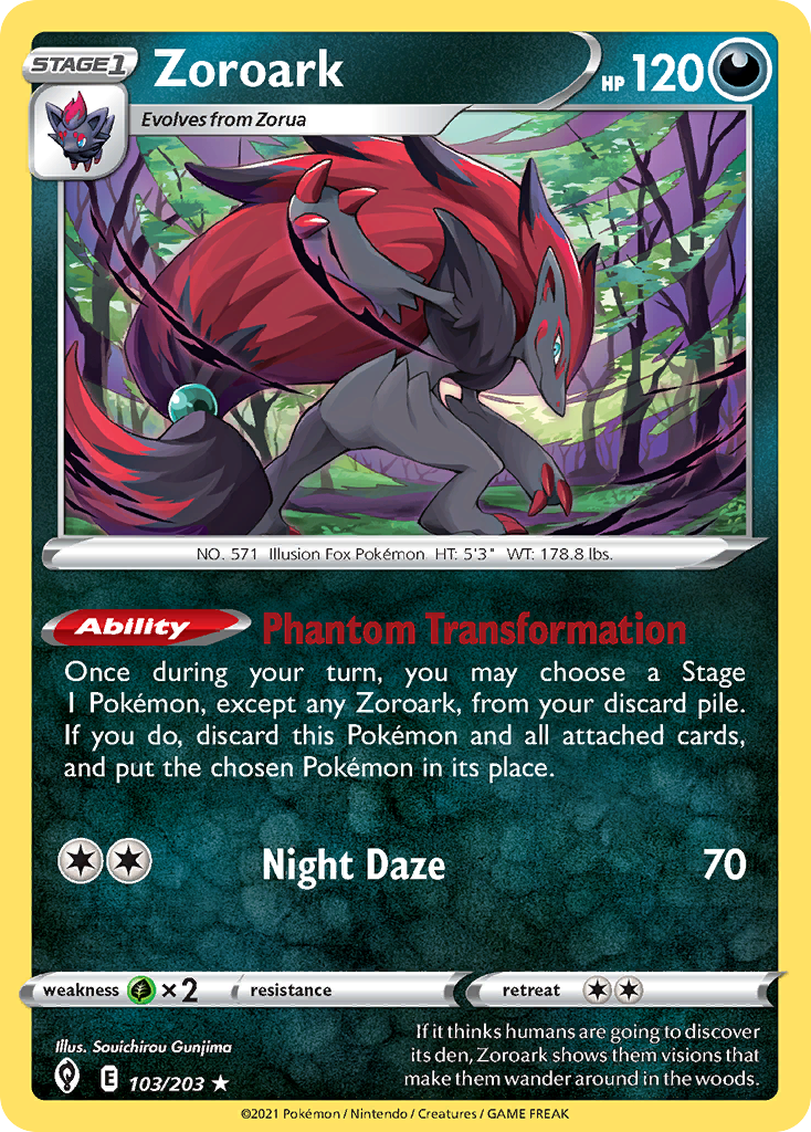 Zoroark 103/203 Evolving Skies