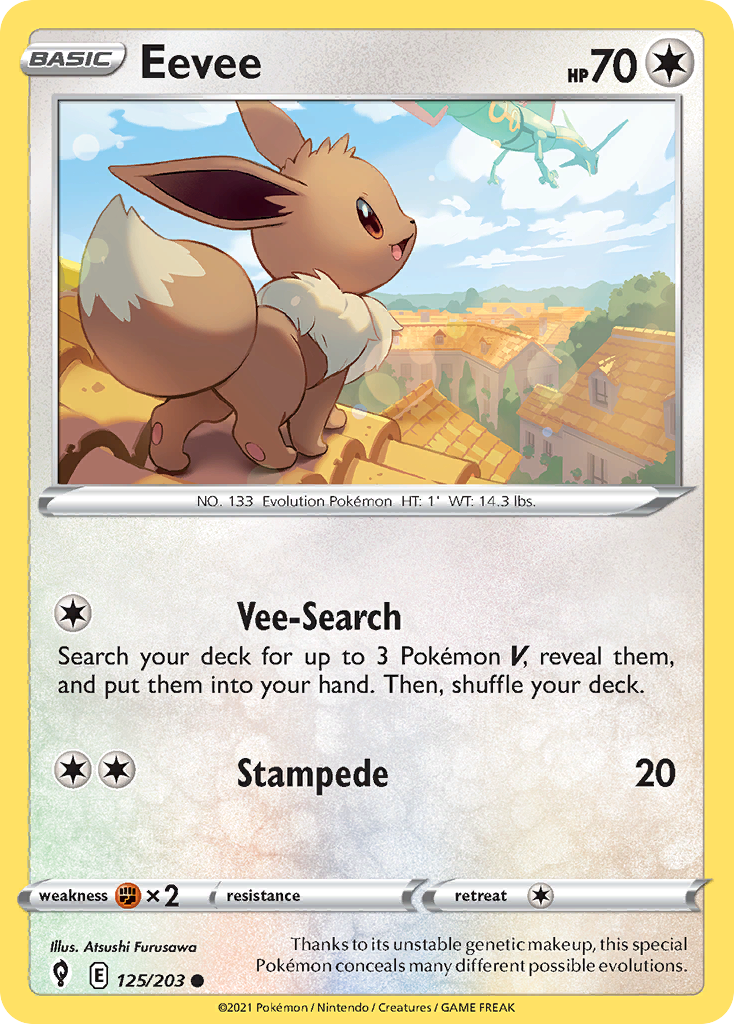 Eevee 125/203 Evolving Skies