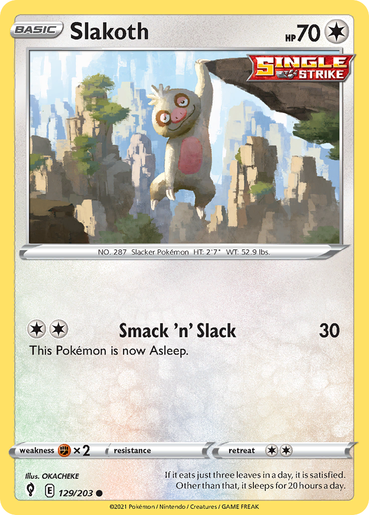 Slakoth 129/203 Evolving Skies