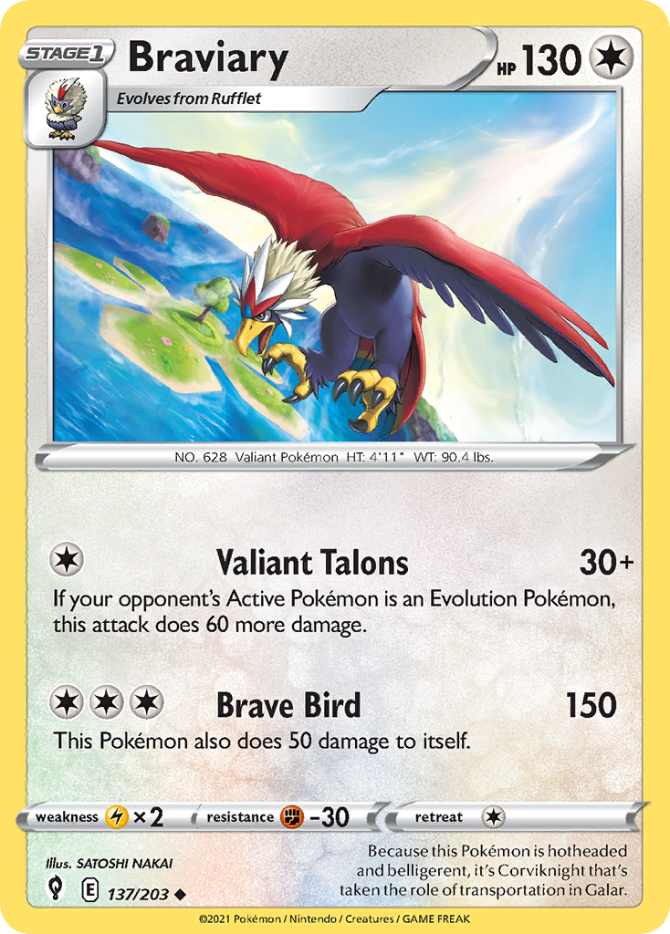 Braviary 137/203 Evolving Skies