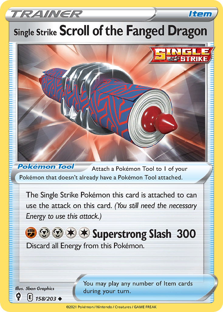 Single Strike Scroll of the Fanged Dragon 158/203 Evolving Skies