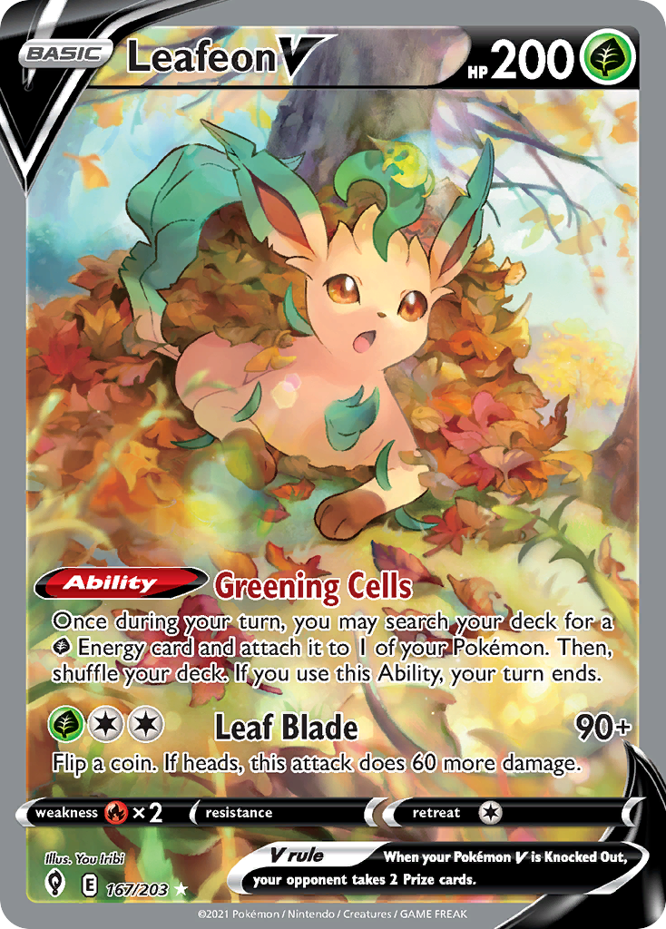 Leafeon V 167/203 Evolving Skies