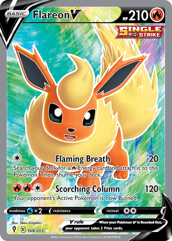 Flareon V 169/203 Evolving Skies