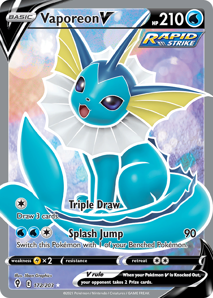 Vaporeon V 172/203 Evolving Skies