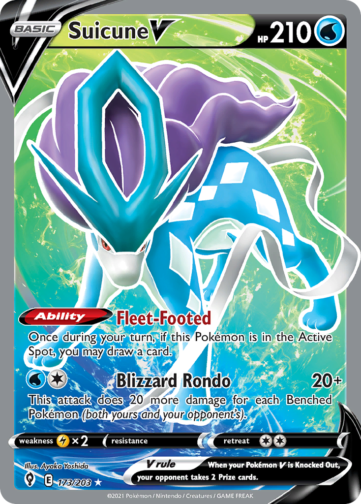 Suicune V 173/203 Evolving Skies