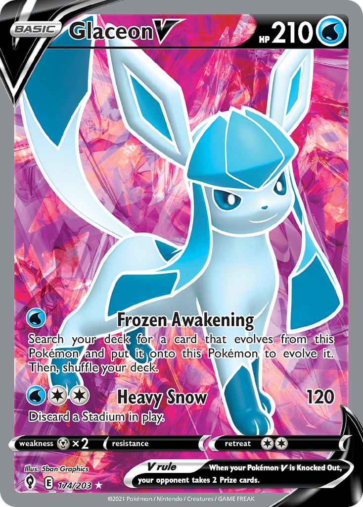 Glaceon V 174/203 Evolving Skies