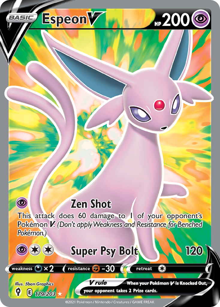 Espeon V 179/203 Evolving Skies