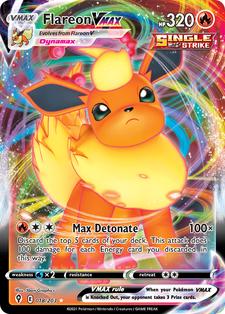 Flareon VMAX 018/203 Evolving Skies