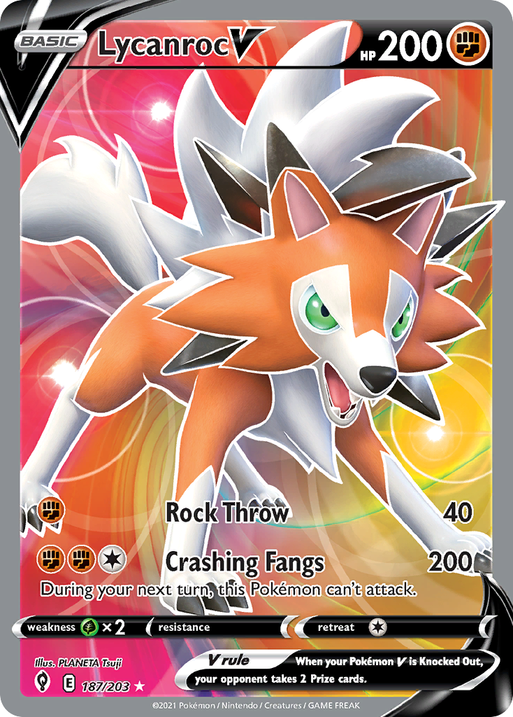 Lycanroc V 187/203 Evolving Skies