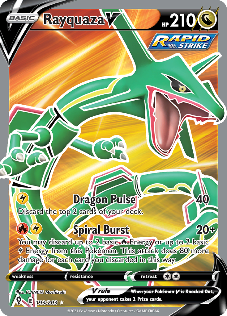 Rayquaza V 193/203 Evolving Skies