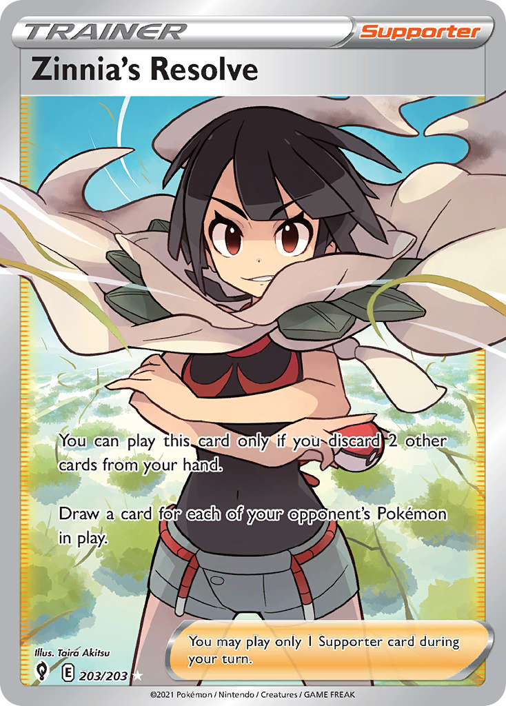 Zinnia's Resolve 203/203 Evolving Skies