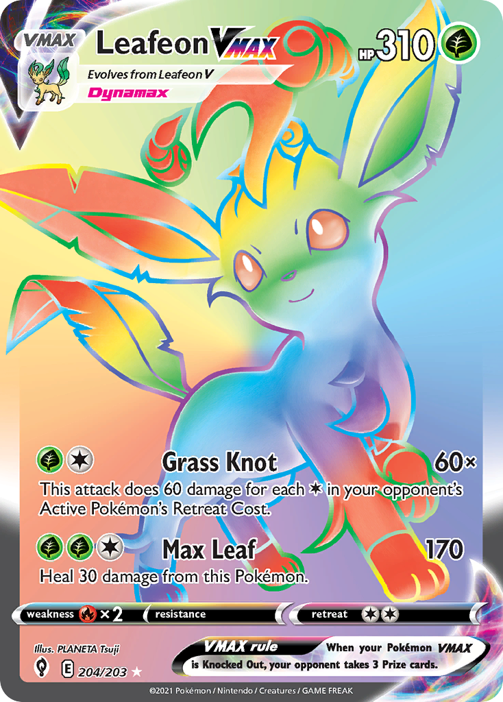 Leafeon VMAX 204/203 Evolving Skies
