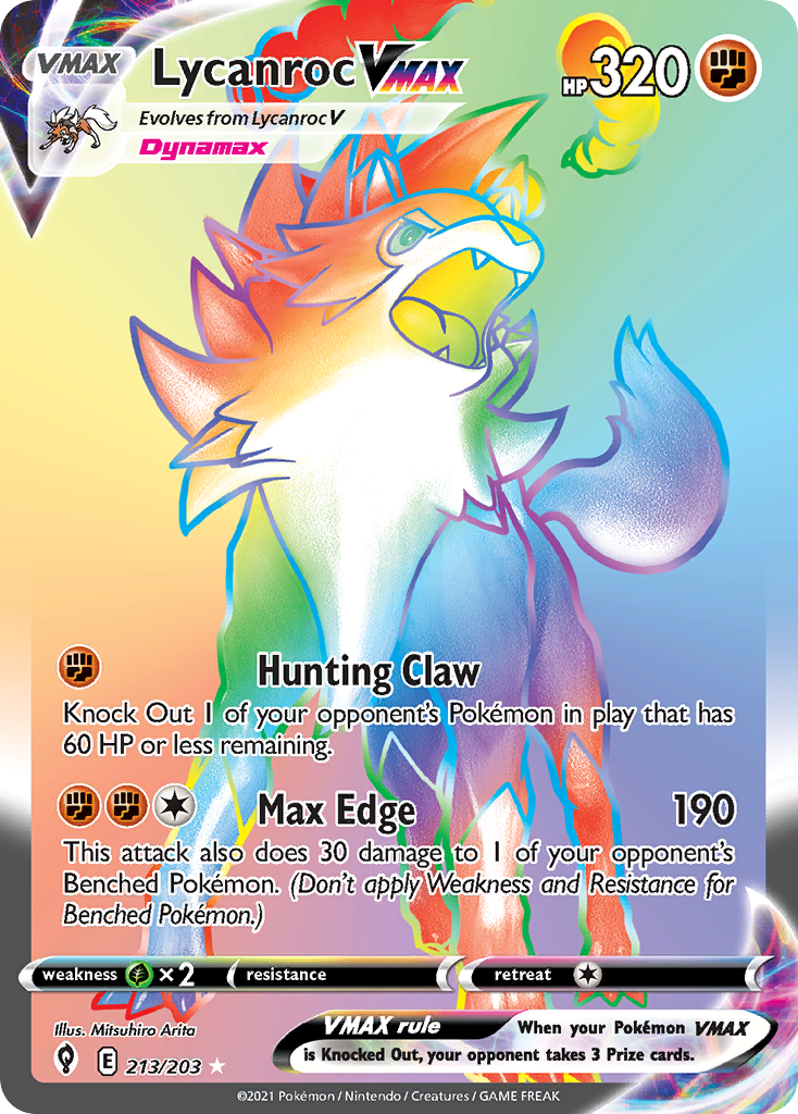 Lycanroc VMAX 213/203 Evolving Skies
