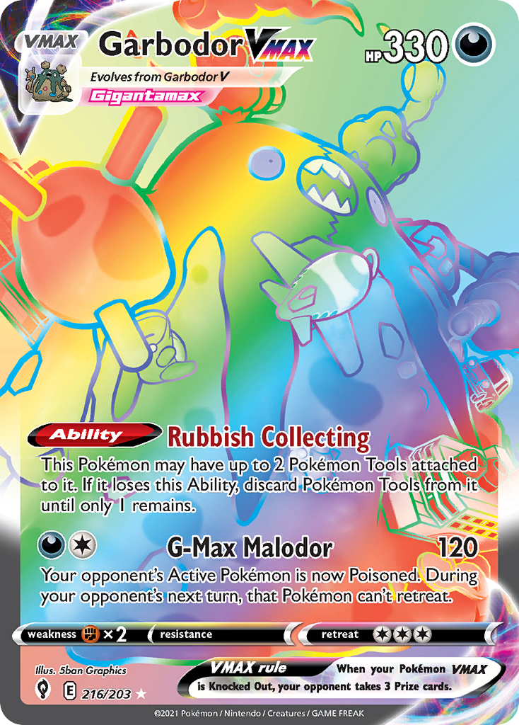 Garbodor VMAX 216/203 Evolving Skies