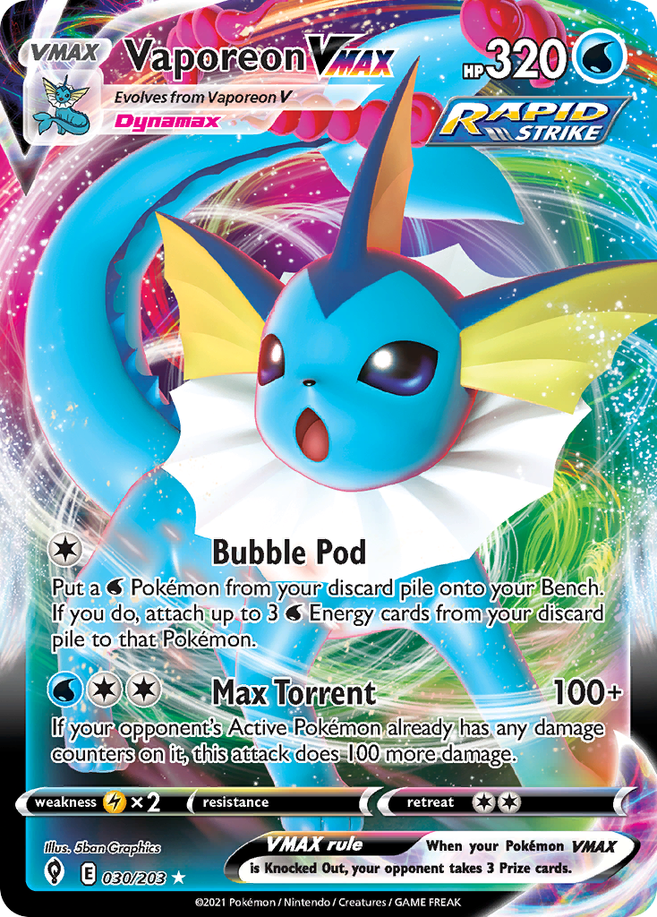 Vaporeon VMAX 030/203 Evolving Skies