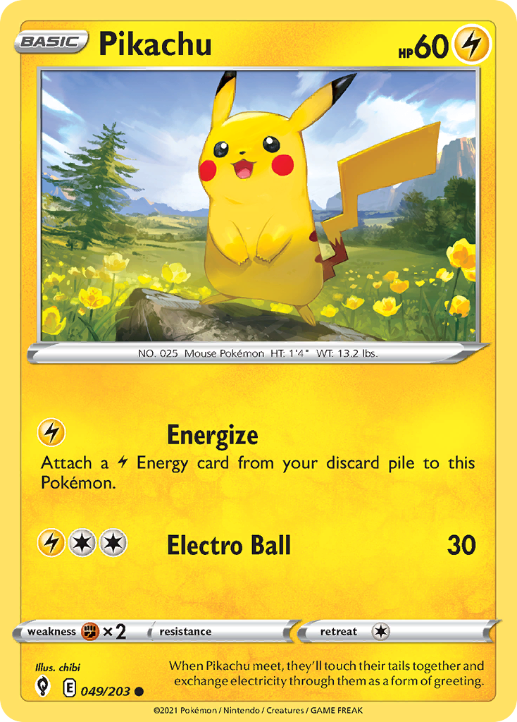 Pikachu 049/203 Evolving Skies
