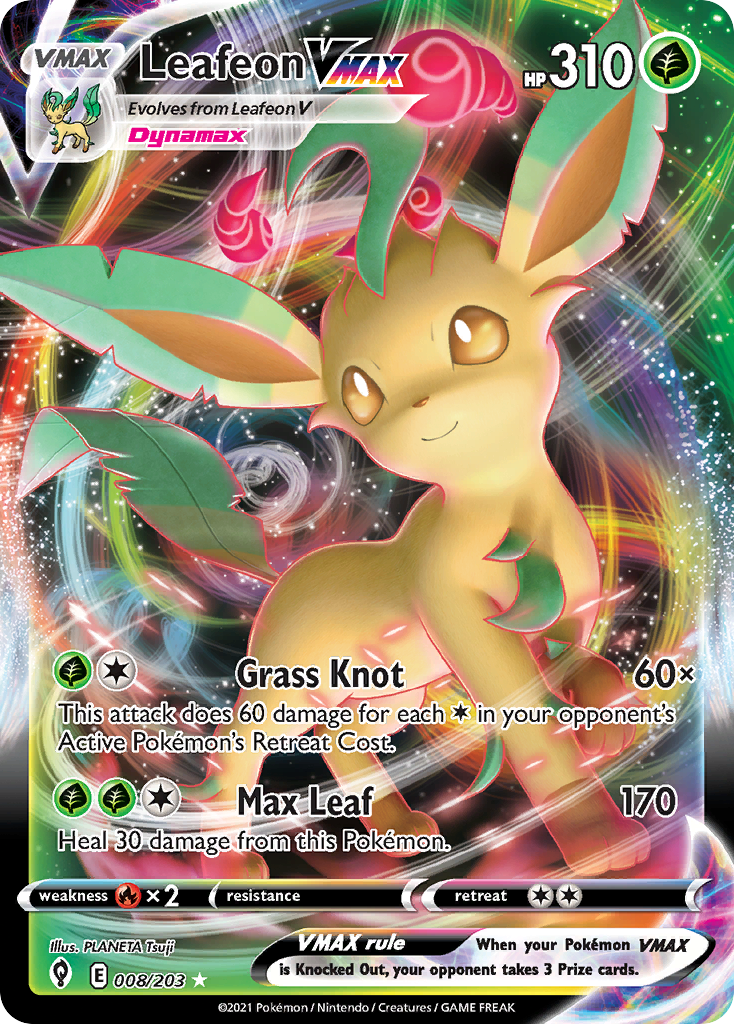 Leafeon VMAX 008/203 Evolving Skies