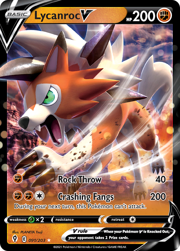 Lycanroc V 091/203 Evolving Skies